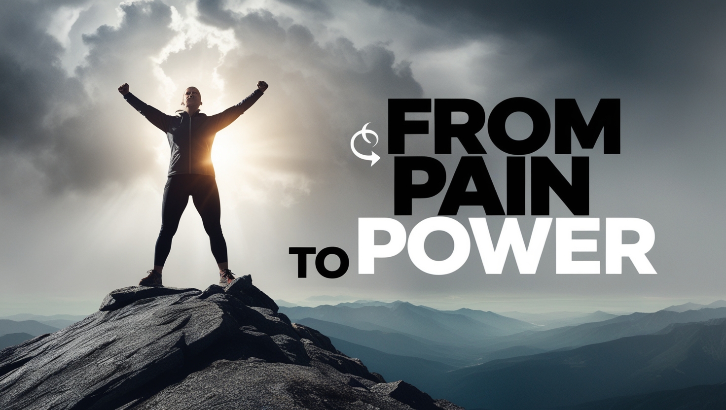 a person standing on a mountain top with arms raised